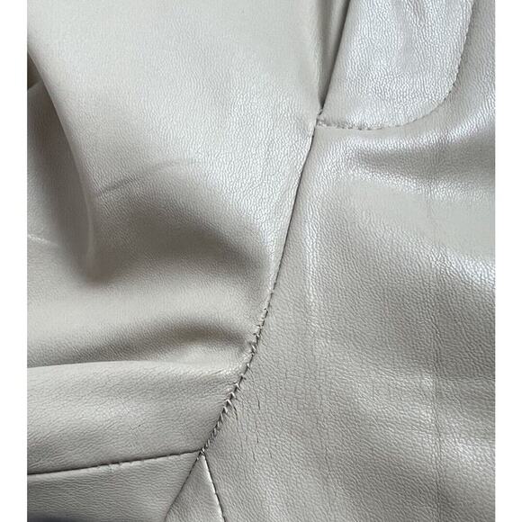 Zara Sand Beige Faux Leather Leggings Size Small Women’s - Picture 4 of 5
